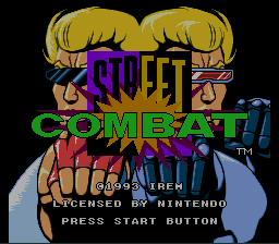 Street Combat (USA) Title Screen